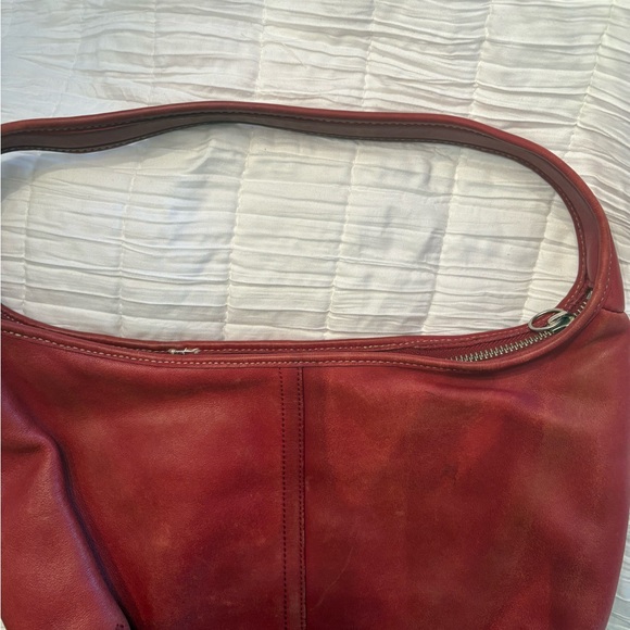 Vintage Coach Deep Red Leather Ergo Hobo Bag - Picture 9 of 9